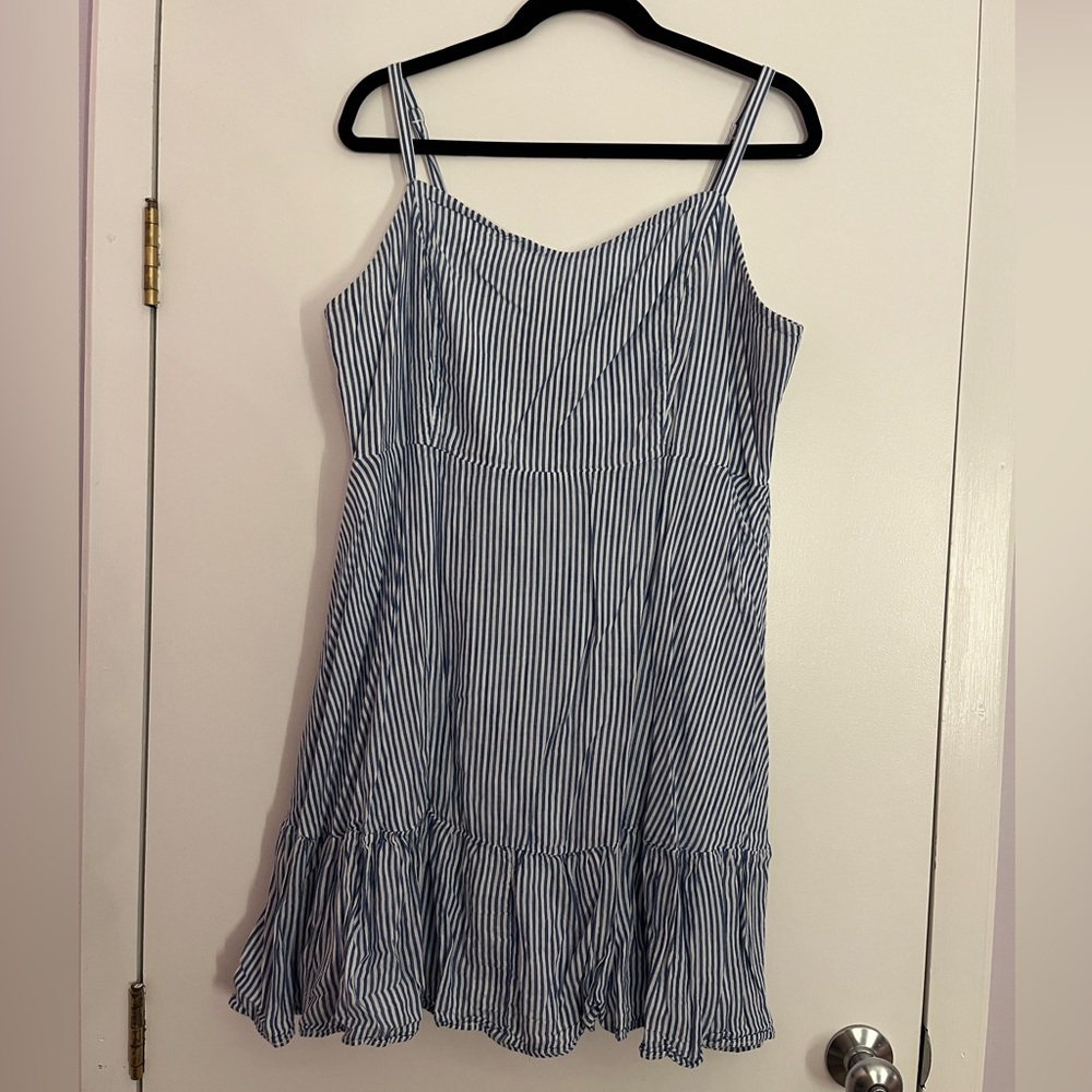 Old Navy Blue and White Striped Dress